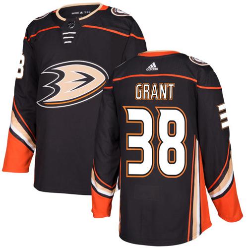 Adidas Men Anaheim Ducks #38 Derek Grant Black Home Authentic Stitched NHL Jersey